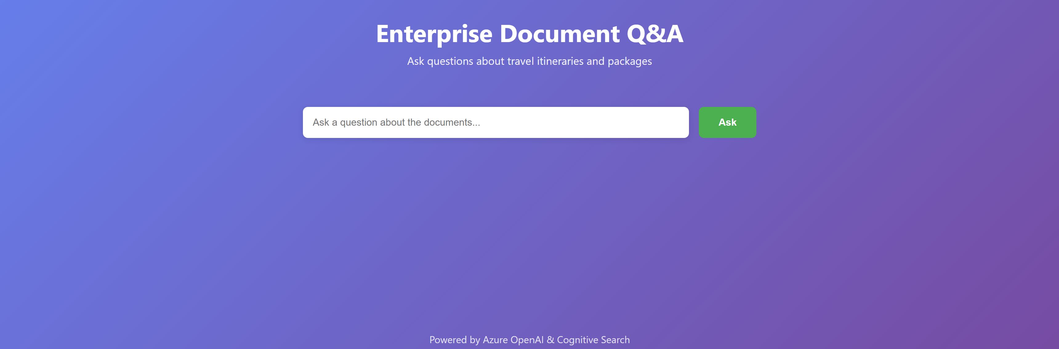 Enterprise Document QA Solution (Oct 23)